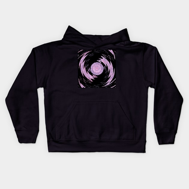 Swirl of Floating Purple Mandalas Kids Hoodie by Peaceful Space AS